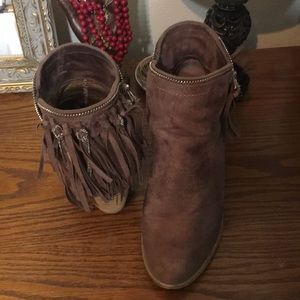 Not Rated Fringe Booties Size 7